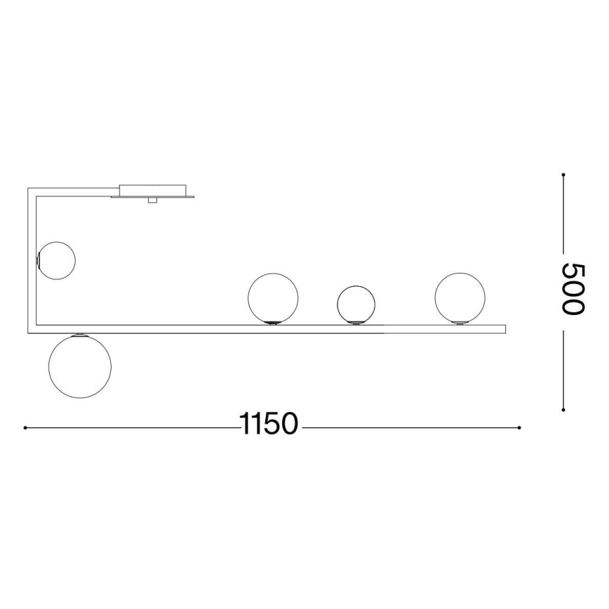 Ideal Lux - LED-riipuskattokruunu BIRDS 5xG9/3W/230V musta/kulta