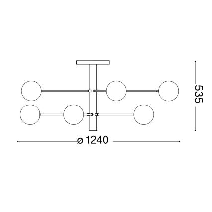 Ideal Lux - LED-riipuskattokruunu COSMOPOLITAN 10xG9/3W/230V halkaisija 124 cm musta