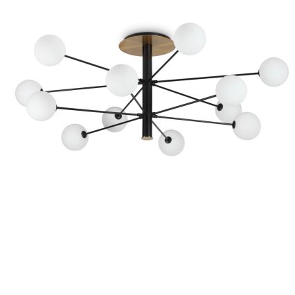 Ideal Lux - LED-riipuskattokruunu COSMOPOLITAN 12xG9/3W/230V halkaisija 145 cm musta