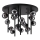 Ideal Lux - LED-riipuskattokruunu PERLAGE 18xG9/3W/230V halkaisija 70 cm musta/savuinen