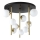 Ideal Lux - LED-riipuskattokruunu PERLAGE 9xG9/3W/230V halkaisija 55 cm kulta/valkoinen