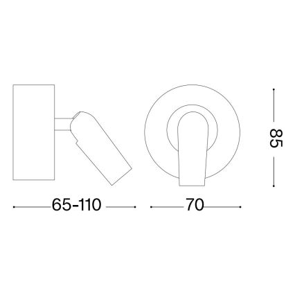 Ideal Lux - LED-seinävalaisin BEAN LED/3W/230V CRI 90 kiiltävä kromi