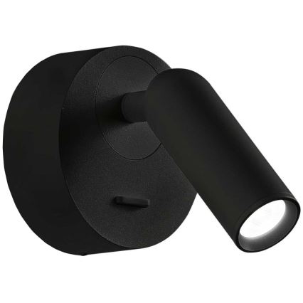 Ideal Lux - LED-seinävalaisin BEAN LED/3W/230V CRI 90 musta