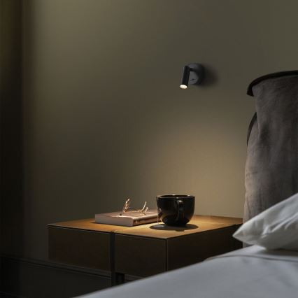 Ideal Lux - LED-seinävalaisin BEAN LED/3W/230V CRI 90 musta