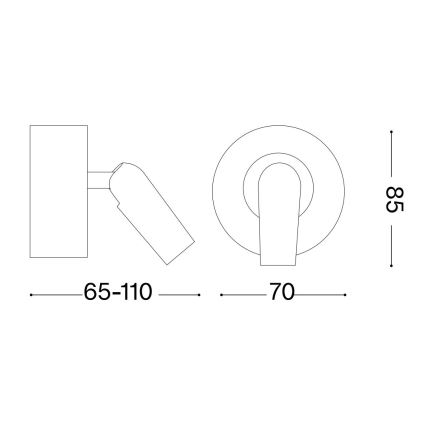 Ideal Lux - LED-seinävalaisin BEAN LED/3W/230V CRI 90 valkoinen