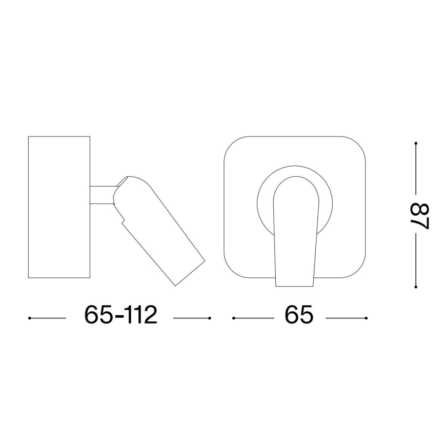Ideal Lux - LED-seinävalaisin BEAN LED/3W/230V CRI 90 valkoinen
