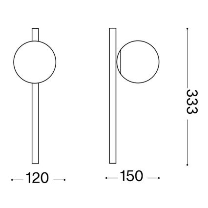Ideal Lux - LED-seinävalaisin BINOMIO 1xG9/3W/230V valkoinen