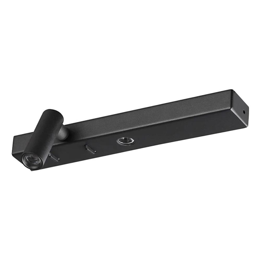 Ideal Lux - LED-seinävalaisin BONNE LED/6,5W/230V CRI 90 musta