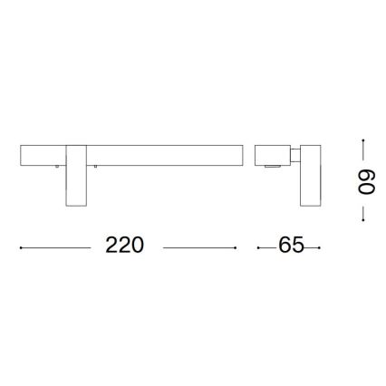 Ideal Lux - LED-seinävalaisin BONNE LED/6,5W/230V CRI 90 musta