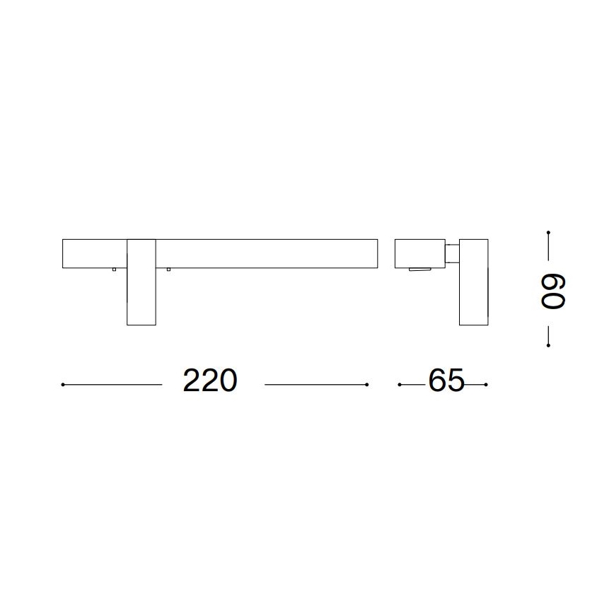 Ideal Lux - LED-seinävalaisin BONNE LED/6,5W/230V CRI 90 musta