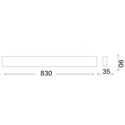 Ideal Lux - LED-seinävalaisin DELTA LED/30W/230V 4000K 83 cm CRI 90 valkoinen