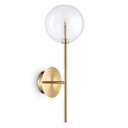 Ideal Lux - LED-seinävalaisin EQUINOXE 1xG4/2W/230V messinki/läpinäkyvä