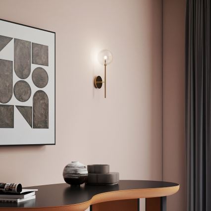 Ideal Lux - LED-seinävalaisin EQUINOXE 1xG4/2W/230V messinki/läpinäkyvä