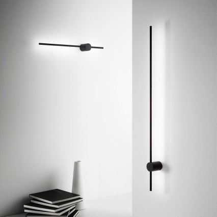 Ideal Lux - LED-seinävalaisin ESSENCE LED/12W/230V 3000K 70 cm CRI 90 musta