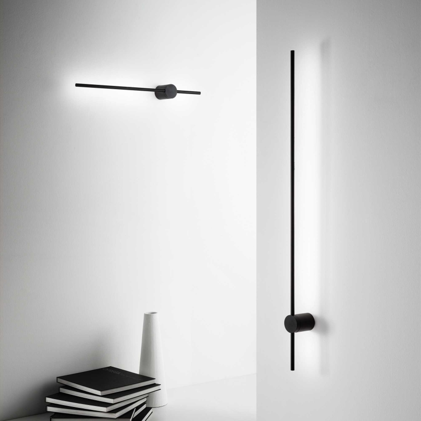 Ideal Lux - LED-seinävalaisin ESSENCE LED/12W/230V 3000K 70 cm CRI 90 musta