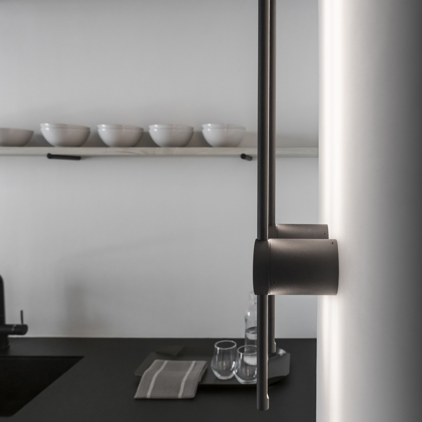 Ideal Lux - LED-seinävalaisin ESSENCE LED/12W/230V 3000K 70 cm CRI 90 musta