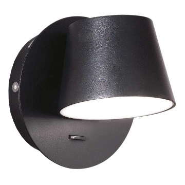 Ideal Lux - LED-seinävalaisin GIM LED/6W/230V musta