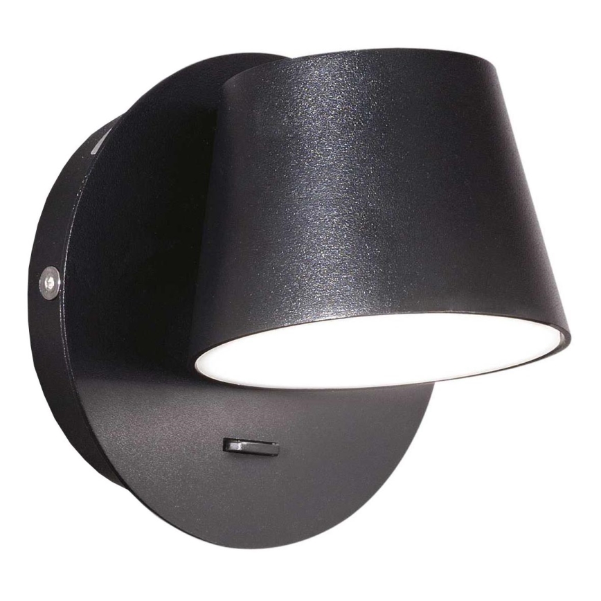 Ideal Lux - LED-seinävalaisin GIM LED/6W/230V musta