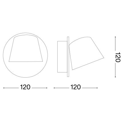 Ideal Lux - LED-seinävalaisin GIM LED/6W/230V musta