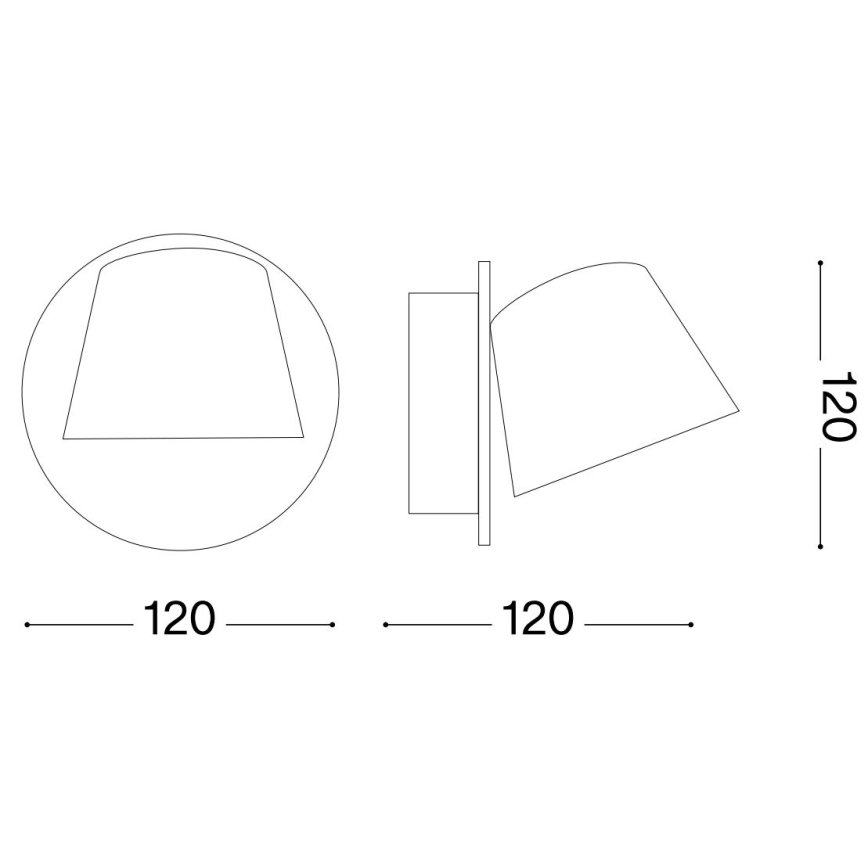 Ideal Lux - LED-seinävalaisin GIM LED/6W/230V musta