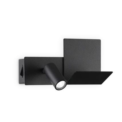 Ideal Lux - LED-seinävalaisin KOMODO LED/4,5W/230V USB CRI 90 musta