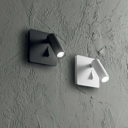 Ideal Lux - LED-seinävalaisin LITE LED/3W/230V CRI 90 musta