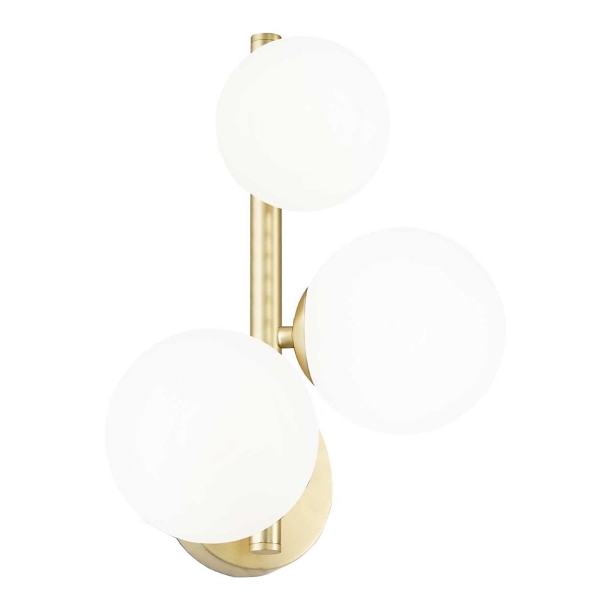 Ideal Lux - LED-seinävalaisin PERLAGE 3xG9/3W/230V kulta/valkoinen