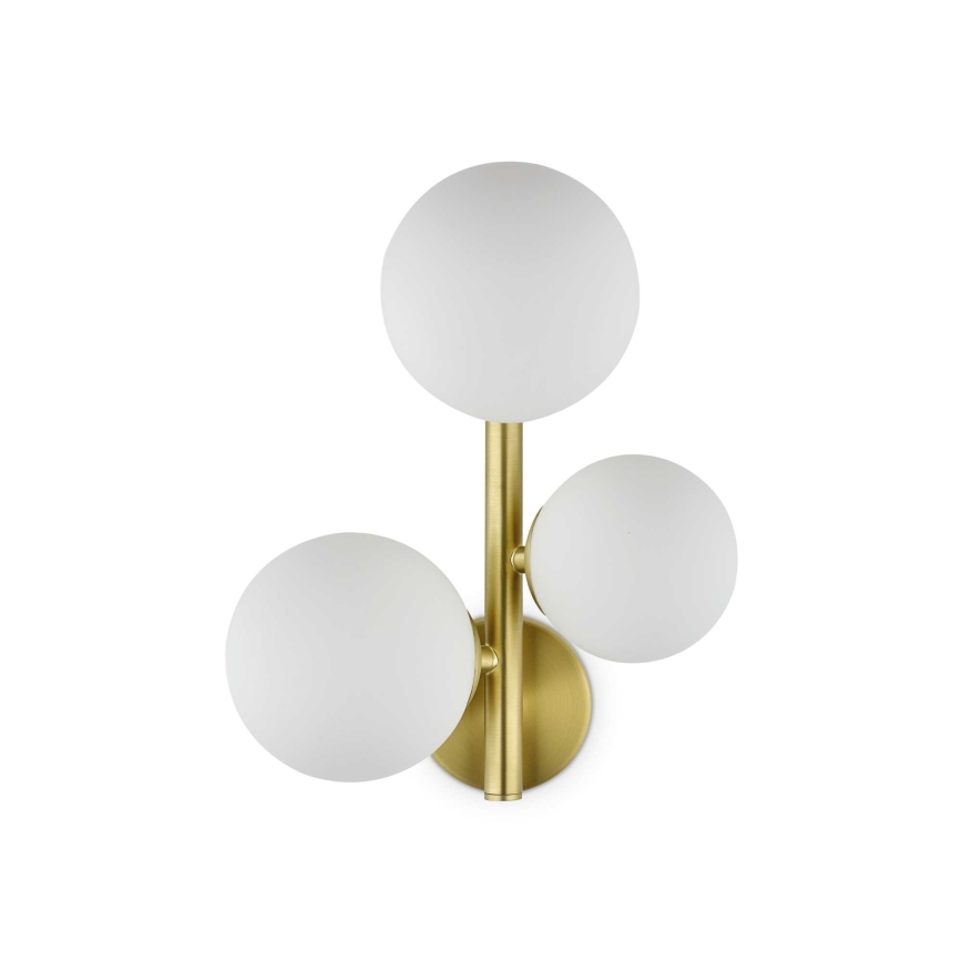 Ideal Lux - LED-seinävalaisin PERLAGE 3xG9/3W/230V kulta/valkoinen