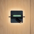 Ideal Lux - LED-seinävalaisin PIANO LED/11,5W/230V USB musta