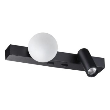 Ideal Lux - LED-seinävalaisin PING PONG 2xLED/3W/230V CRI 90 musta
