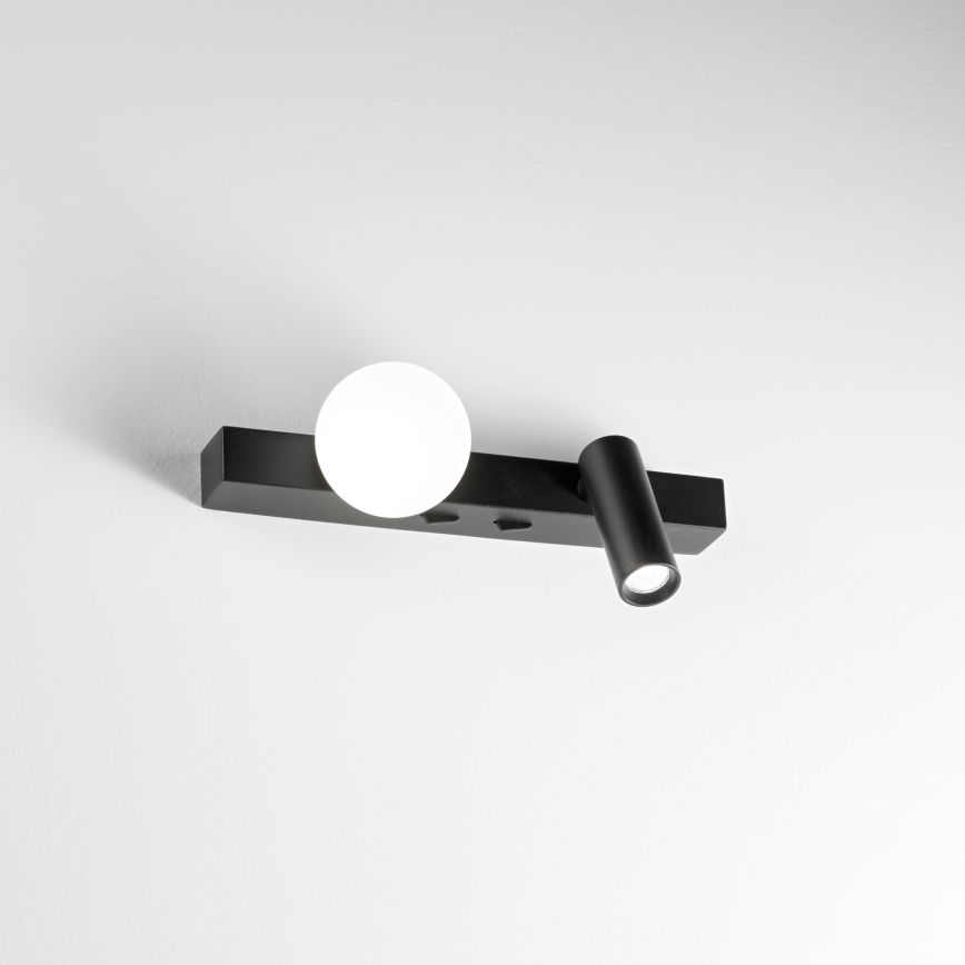 Ideal Lux - LED-seinävalaisin PING PONG 2xLED/3W/230V CRI 90 musta