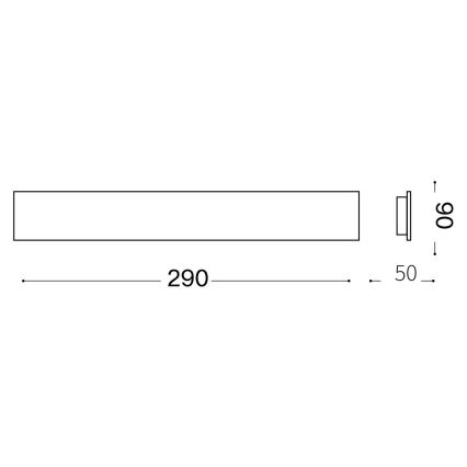 Ideal Lux - LED-seinävalaisin ZIG ZAG LED/12,5W/230V 29 cm CRI 90 valkoinen