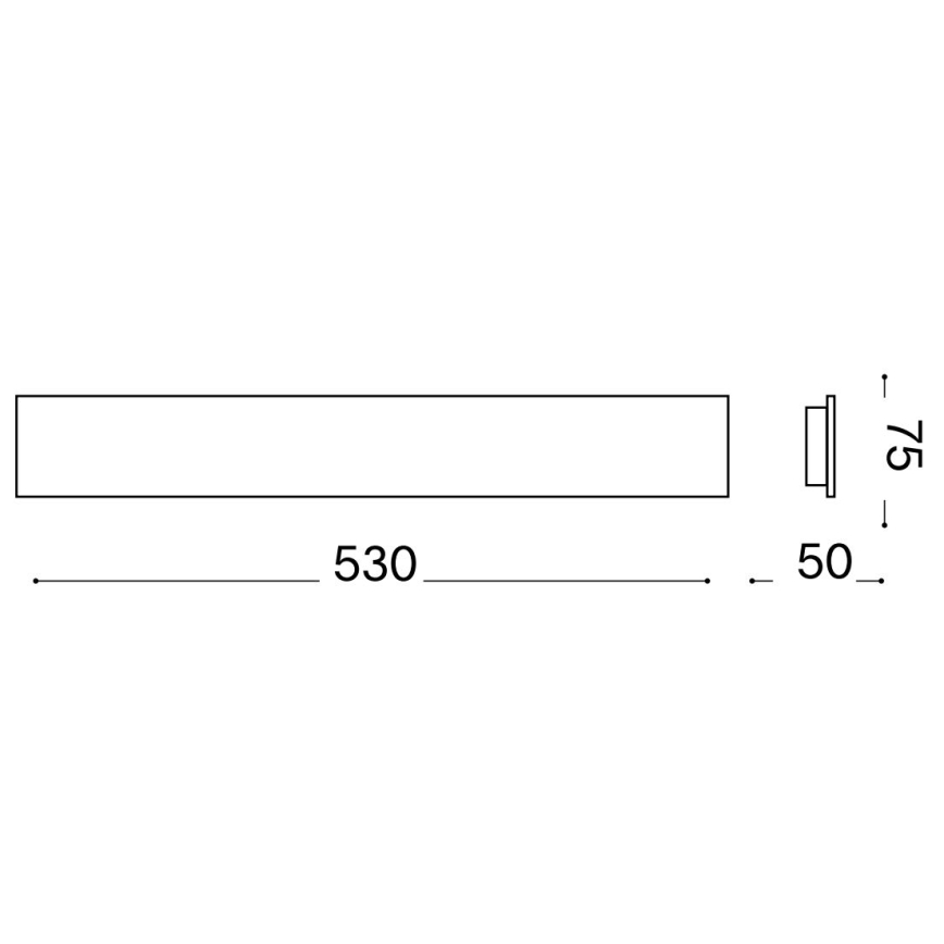Ideal Lux - LED-seinävalaisin ZIG ZAG LED/23W/230V 53 cm CRI 90 messinki
