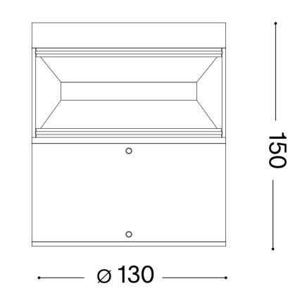 Ideal Lux - LED-ulkolamppu BOEING LED/14W/230V 15 cm CRI 90 IP65 antrasiitti