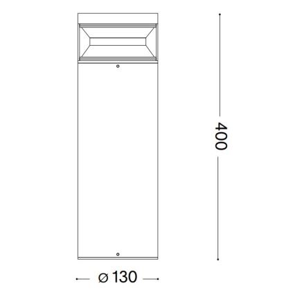 Ideal Lux - LED-ulkolamppu BOEING LED/14W/230V 40 cm CRI 90 IP65 ruskea