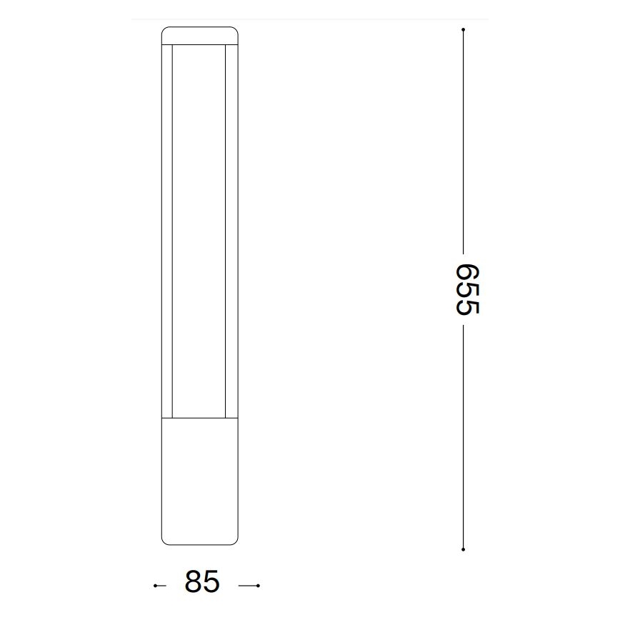 Ideal Lux - LED-ulkolamppu TIFONE LED/8,5W/230V 65,5 cm IP65 antrasiitti