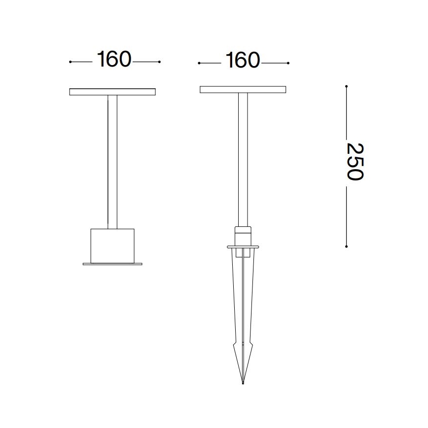 Ideal Lux - LED-ulkolamppu TOFFEE LED/11W/230V CRI 90 IP65 antrasiitti