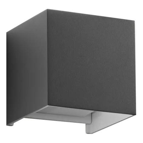 Ideal Lux - LED-ulkoseinävalaisin ATOM LED/12W/230V CRI 90 IP54 antrasiitti