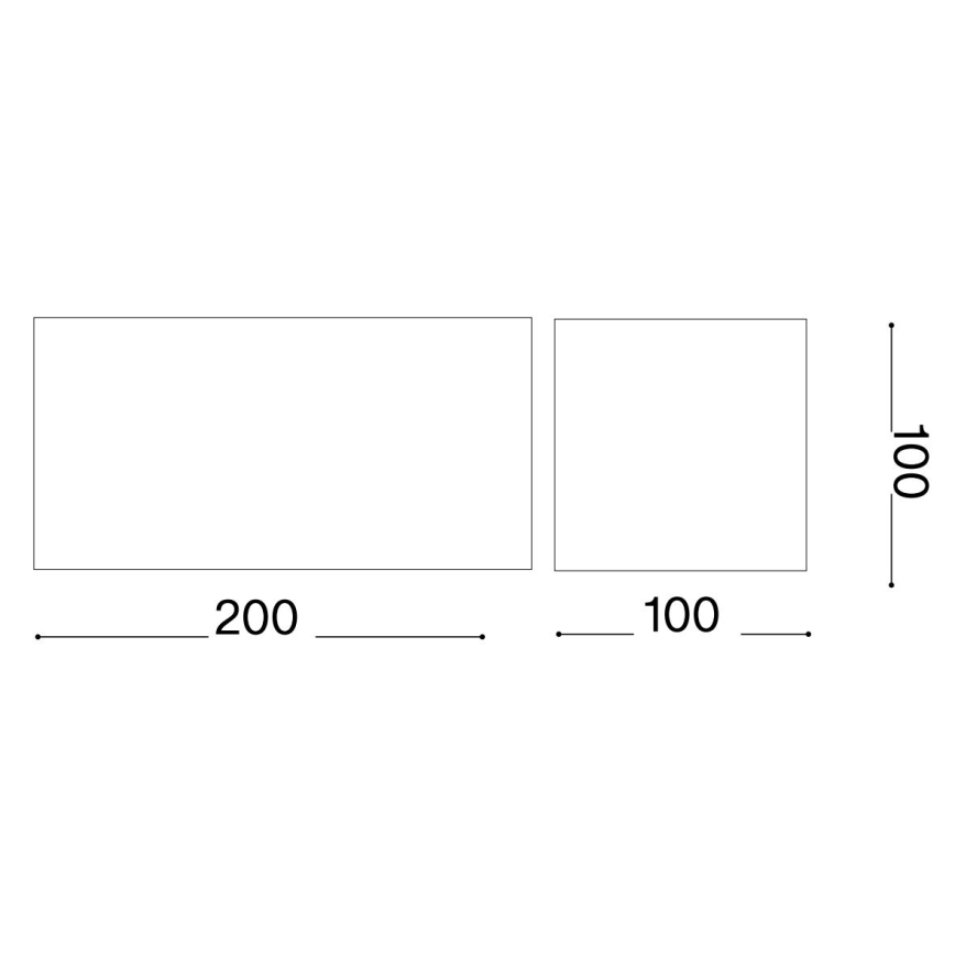Ideal Lux - LED-ulkoseinävalaisin ATOM LED/25W/230V CRI 90 IP54 antrasiitti
