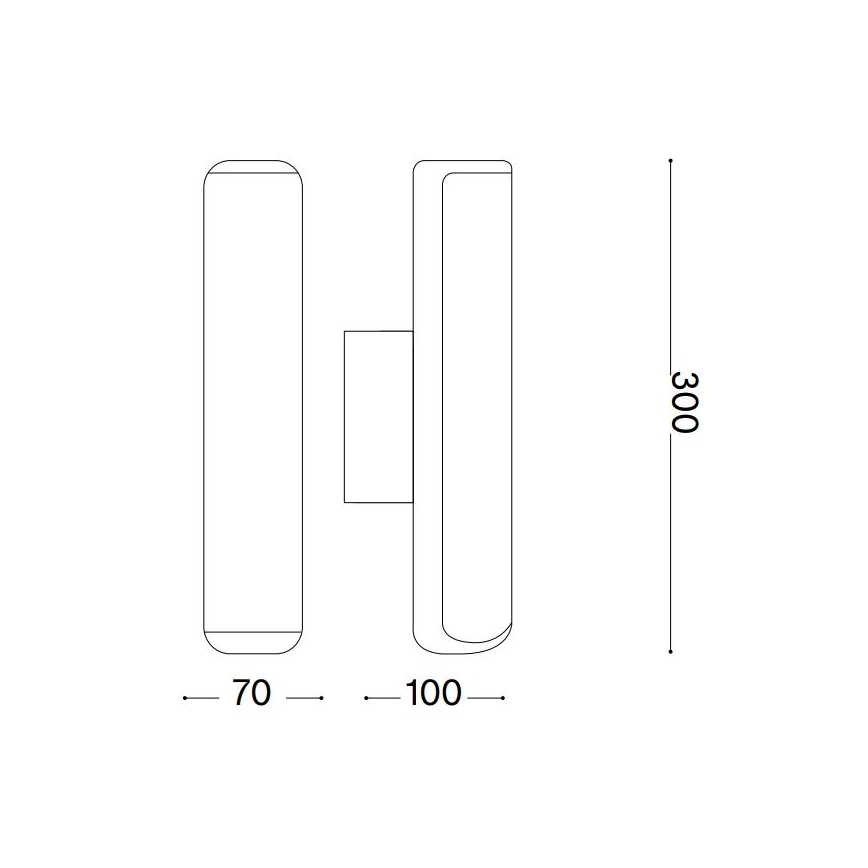 Ideal Lux - LED-ulkoseinävalaisin ETERE LED/9,5W/230V 4000K CRI 90 IP44 antrasiitti