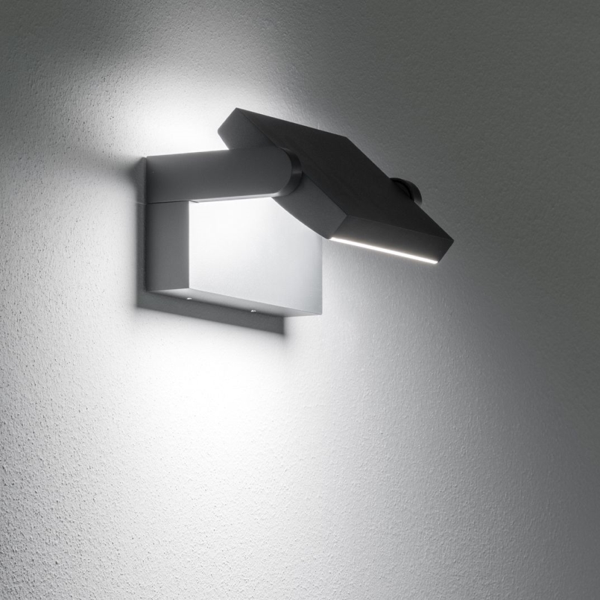 Ideal Lux - LED-ulkoseinävalaisin SWIPE LED/21W/230V CRI 90 IP54 musta