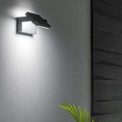 Ideal Lux - LED-ulkoseinävalaisin SWIPE LED/21W/230V CRI 90 IP54 musta