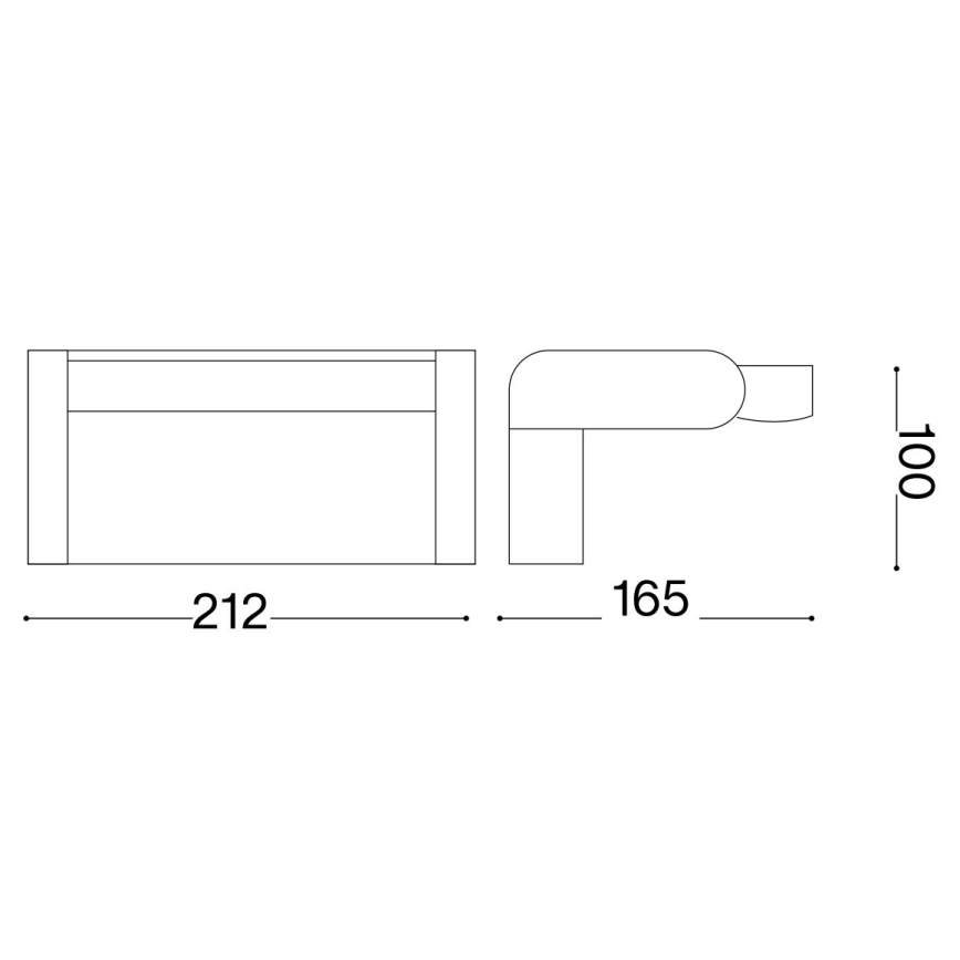Ideal Lux - LED-ulkoseinävalaisin SWIPE LED/21W/230V CRI 90 IP54 musta
