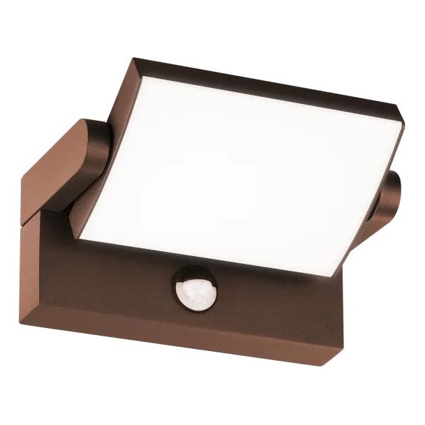 Ideal Lux - LED Ulkovalo anturilla SWIPE LED/21W/230V CRI 90 IP54 ruskea