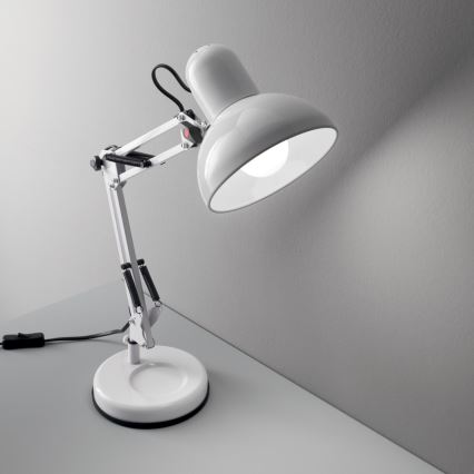 Ideal Lux - Pöytävalaisin 1xE27/40W/230V valkoinen