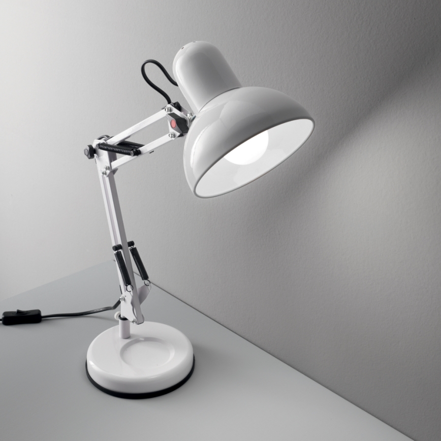 Ideal Lux - Pöytävalaisin 1xE27/40W/230V valkoinen