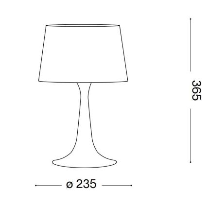 Ideal Lux - Pöytävalaisin 1xE27/60W/230V