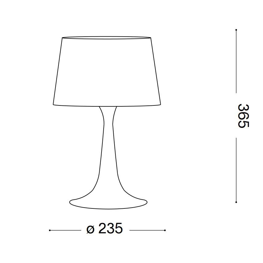 Ideal Lux - Pöytävalaisin 1xE27/60W/230V