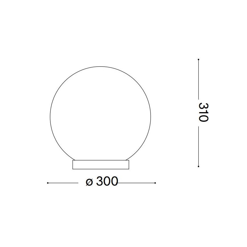 Ideal Lux - Pöytävalaisin CARTA 1xE27/25W/230V halkaisija 30 cm valkoinen