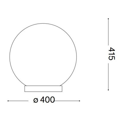 Ideal Lux - Pöytävalaisin CARTA 1xE27/25W/230V halkaisija 40 cm valkoinen